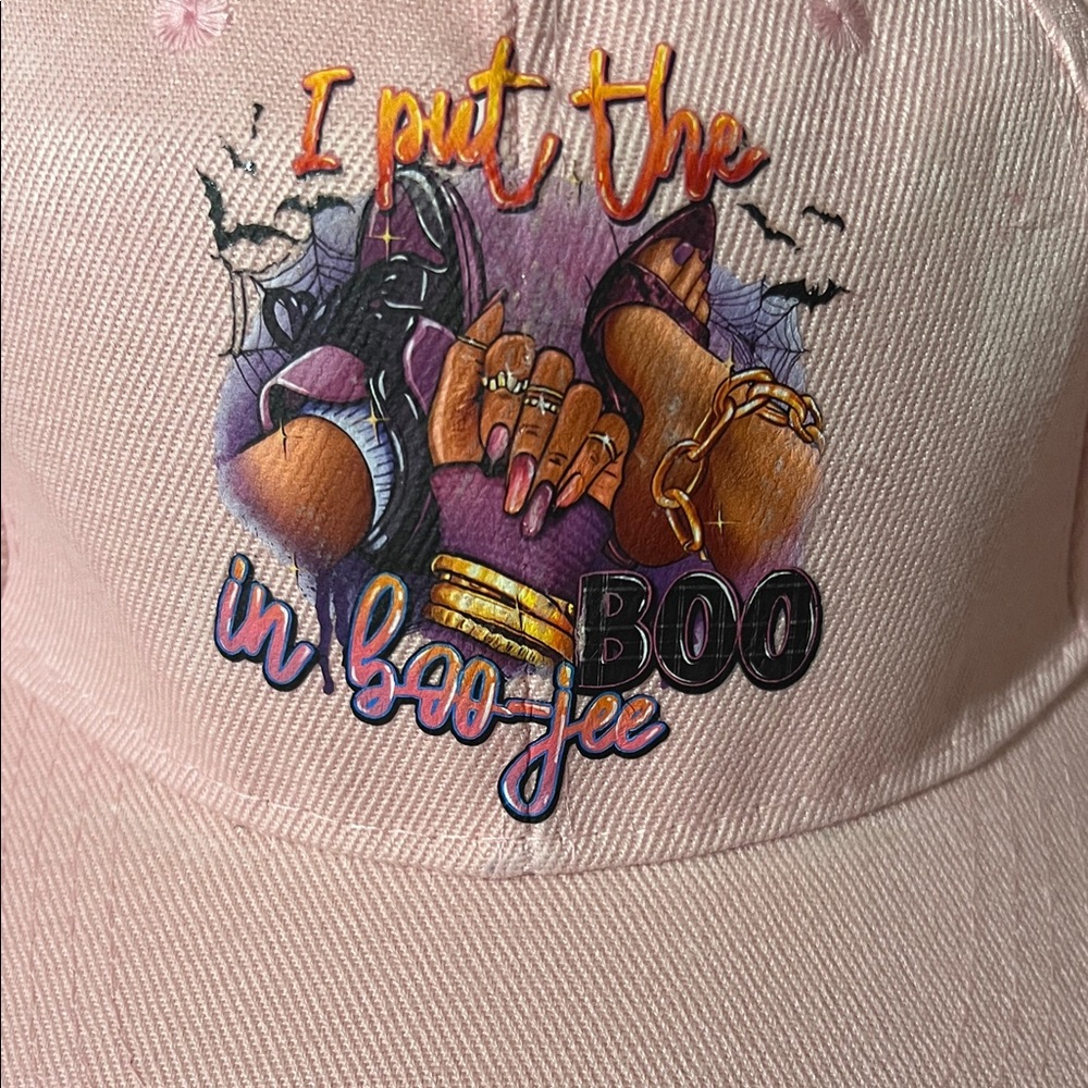 Pink  Cap with Fun Design - Picture 3 of 3